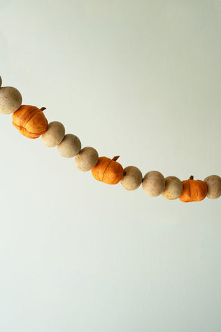 GOURD PUMPKIN ORANGE GARLAND 72INCHES