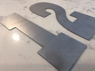16 Inch Playbill Font Metal Letters and Numbers in Natural Steel