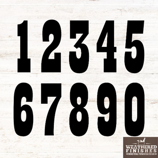 4 Inch PLaybill Font Metal Letters and Numbers - Rusty or Natural Finish