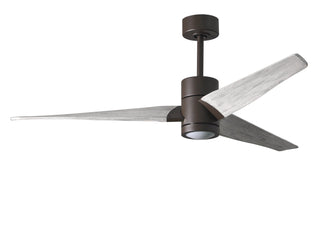 Super Janet three-blade ceiling fan. Multiple size and Finish options to choose from. Textured Bronze / Barnwood Finish / 60 Inch