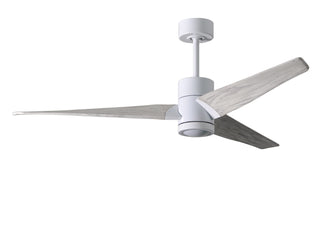 Super Janet three-blade ceiling fan. Multiple size and Finish options to choose from. Gloss White / Barnwood Tone Finish / 60 Inch