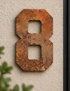 16 Inch Varsity Font Metal Letters and Numbers in Rustic Finish