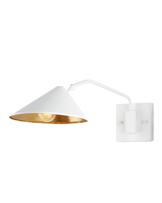 Serpa White Single Swing-Arm Wall Sconce