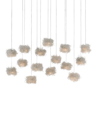 Birds Nest 15-Light Linear Multi-Drop Pendant