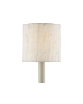 Ivory Fine Grasscloth Drum Chandelier Shade