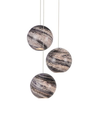 Palatino 3-Light Round Multi-Drop Pendant