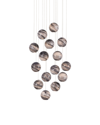 Palatino 15-Light Round Multi-Drop Pendant