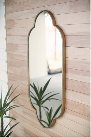 GOLD METAL FRAMED MIRROR