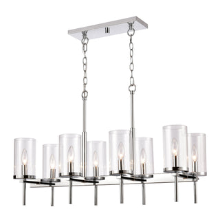 Oakland 32.5'' Wide 8-Light Linear Chandeliers - Chrome