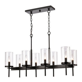 Oakland 32.5'' Wide 8-Light Linear Chandeliers - Black