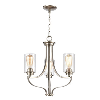 Market Square 19'' Wide 3-Light Chandeliers - Brushed Nickel