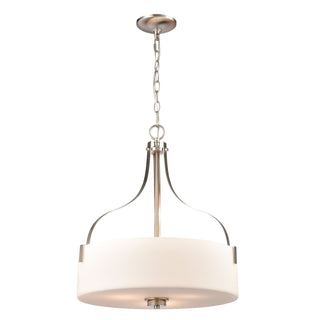 Market Square 18'' Wide 3-Light Pendant - Brushed Nickel