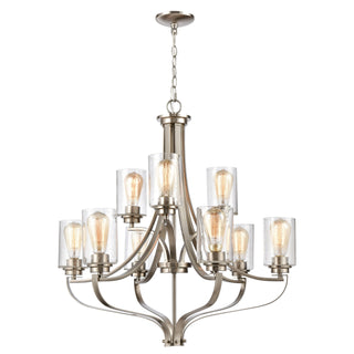 Market Square 29'' Wide 9-Light Chandeliers - Brushed Nickel