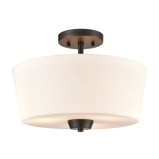 Winslow 15'' Wide 3-Light Semi Flush Mount - Oil Rubbed Bronze