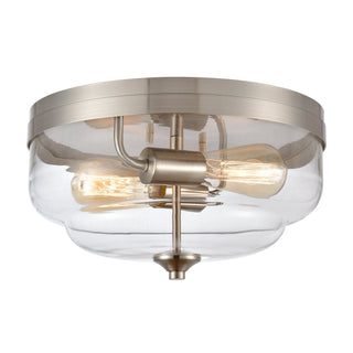 Calistoga 13'' Wide 2-Light Flush Mount - Brushed Nickel