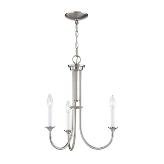 Meadowview 18'' Wide 3-Light Chandeliers - Brushed Nickel