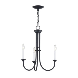 Meadowview 18'' Wide 3-Light Chandeliers - Matte Black