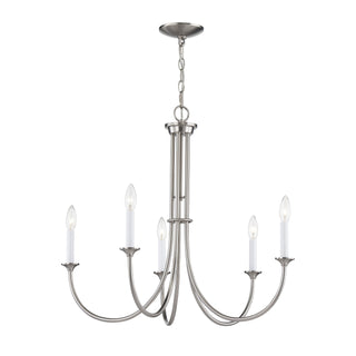 Meadowview 28'' Wide 5-Light Chandeliers - Brushed Nickel