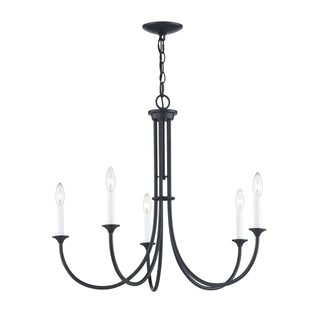 Meadowview 28'' Wide 5-Light Chandeliers - Matte Black