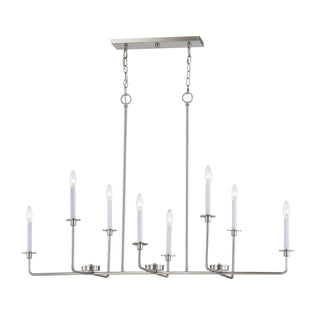 Lexington Green 48'' Wide 8-Light Linear Chandeliers - Brushed Nickel