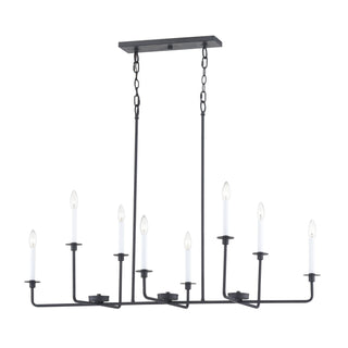 Lexington Green 48'' Wide 8-Light Linear Chandeliers - Matte Black