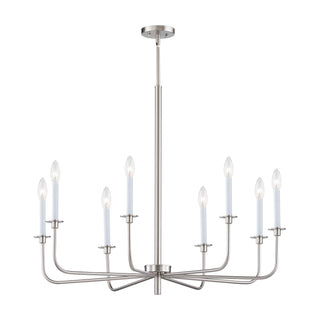 Lexington Green 38'' Wide 8-Light Chandeliers - Brushed Nickel