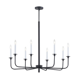 Lexington Green 38'' Wide 8-Light Chandeliers - Matte Black