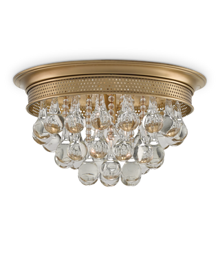 Worthing Brass Flush Mount