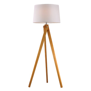 Wooden Tripod 63'' High 1-Light Floor Lamp - Natural