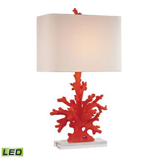 Red Coral 28'' High 1-Light Table Lamp - Red