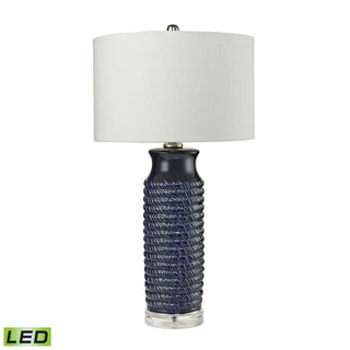 Wrapped Rope 30'' High 1-Light Table Lamp - Navy