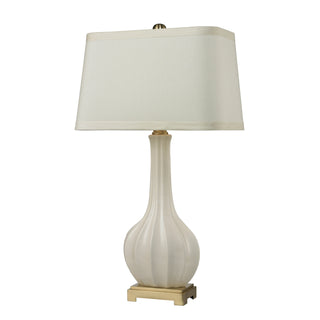 Fluted Ceramic 34'' High 1-Light Table Lamp - White