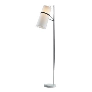 Banded Shade 70'' High 1-Light Floor Lamp - Matte Black