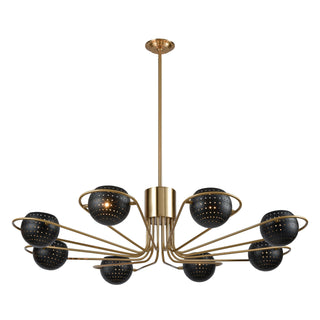 Scarab 47'' Wide 8-Light Chandeliers - Satin Brass