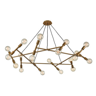 Guesting 54'' Wide 20-Light Chandeliers - Antique Brass