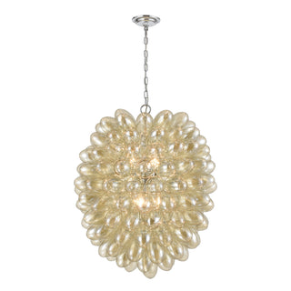 Bubble Up 26'' Wide 6-Light Chandeliers - Chrome