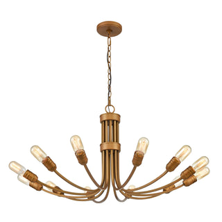 Conway 31'' Wide 12-Light Chandeliers - Painted Aged Brass