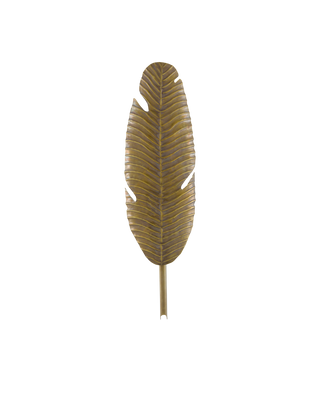 Tropical Brass Leaf Wall Sconce