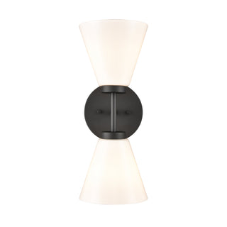 Houghton 15'' High 2-Light Vanity Light - Matte Black