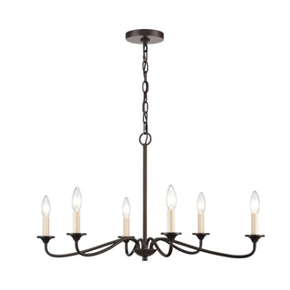 Quinn 30'' Wide 6-Light Chandeliers - Old Bronze