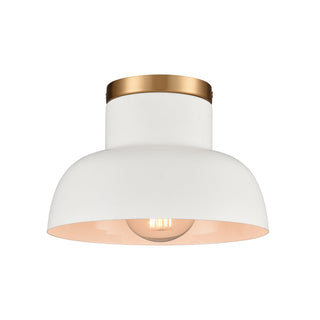 Lewellen 10'' Wide 1-Light Semi Flush Mount - Matte White