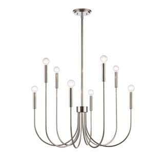 Ulla 28'' Wide 8-Light Chandeliers - Polished Nickel