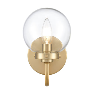 Fairbanks 8.5'' High 1-Light Sconce - Brushed Gold and Clear