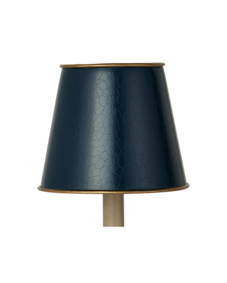 Tole Blue Tapered Chandelier Shade