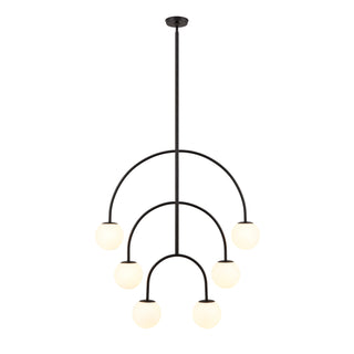 Doby 34'' Wide 6-Light Pendant - Matte Black