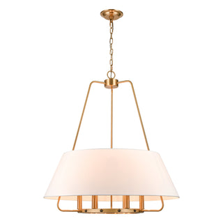 Tetbury 28'' Wide 6-Light Pendant - Aged Brass