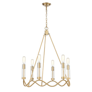 Celsius 27'' Wide 6-Light Chandeliers - Satin Brass