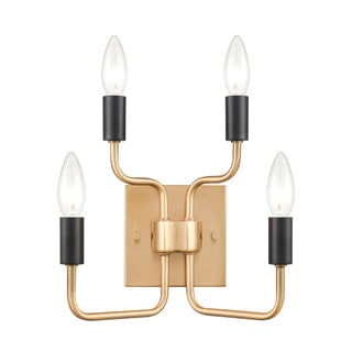 Epping Avenue 10'' High 4-Light Sconce - Aged Brass