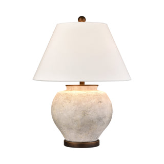 Erin 25'' High 1-Light Table Lamp - Aged White - Includes LED Bulb