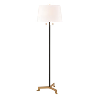 Hodges 62'' High 2-Light Floor Lamp - Matte Black - Includes LED Bulb